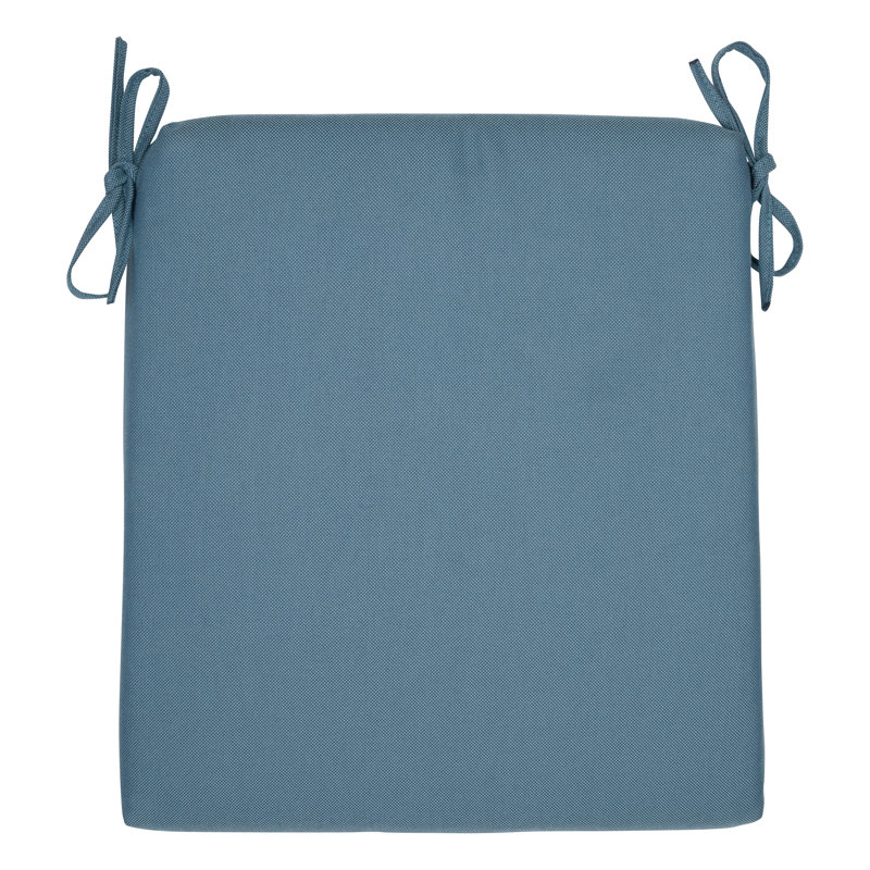 Coussin de coussin de siège intérieur / extérieur Emjay avec housse amovible et attaches, Sarcelle