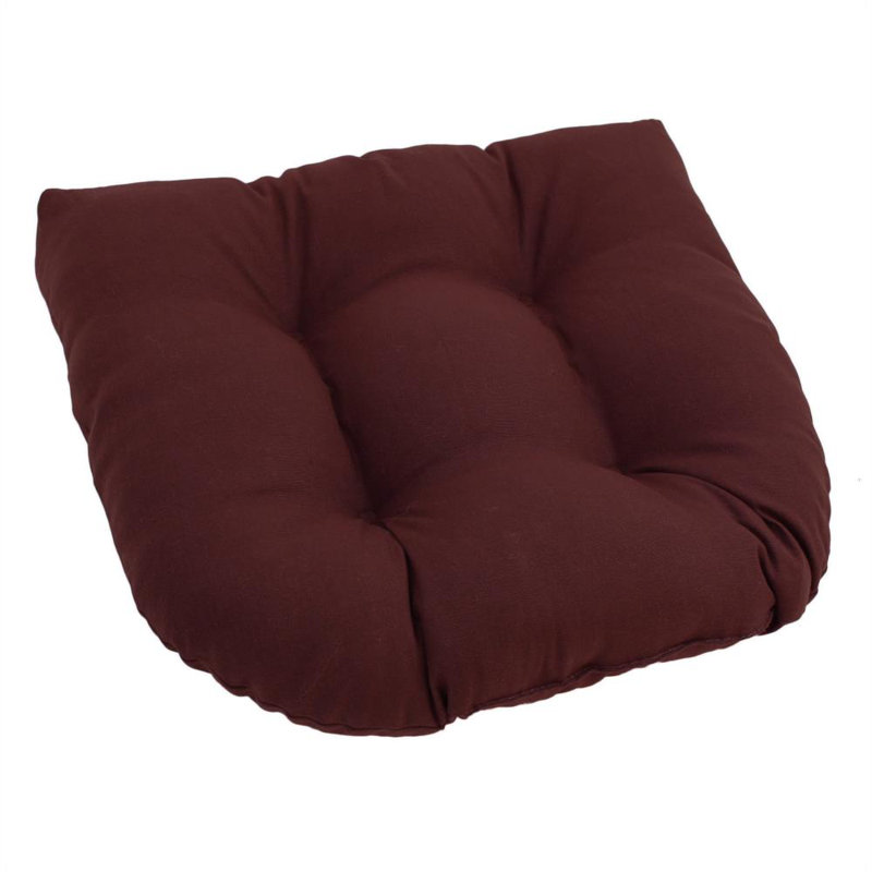 Outdoor 5'' Seat Cushion, Burgundy, 1