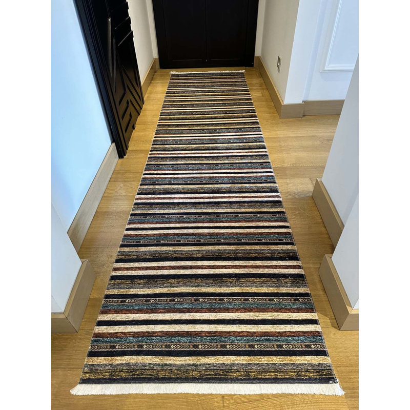 Tapis Masanao avec envers antidérapant, Tapis de couloir 2 pi 7 po x 11 pi 6 po