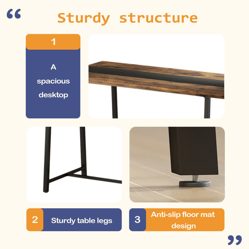 Longue table de salle à manger, table de cuisine avec grand plateau de table