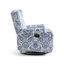 Upholstered Classic Wing Back Manual Handle Swivel Rock Glider Recliner with Naihead Trims-401058802