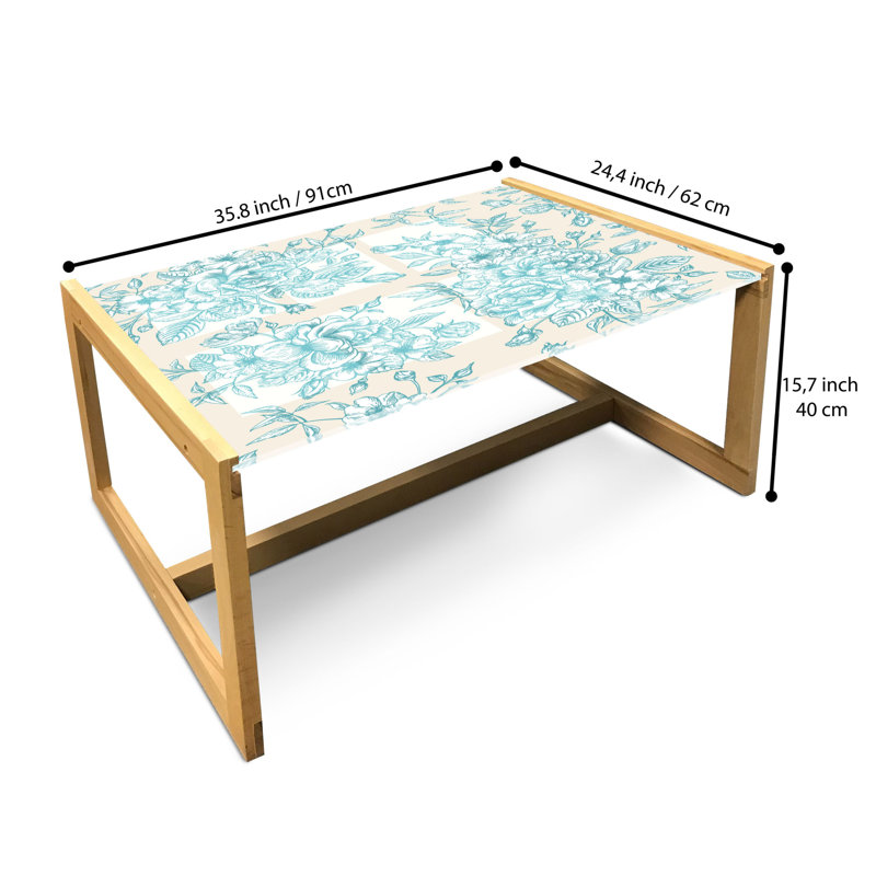 Jacquelle Trestle Coffee Table, 40cm H x 91cm W x 62cm D