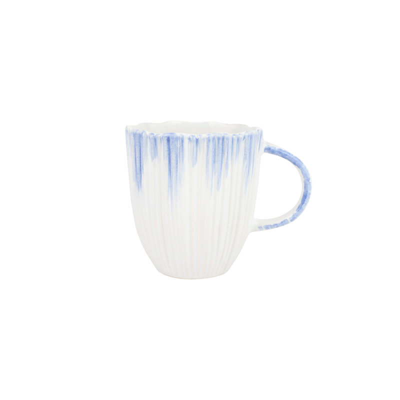 Grande tasse blanche Bari, Bleu / blanc