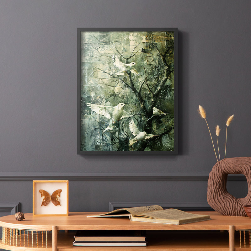 ANIMALS Series XLV - reproduction encadrée de qualité supérieure - prête à être accrochée - aucun clou requis, Noir