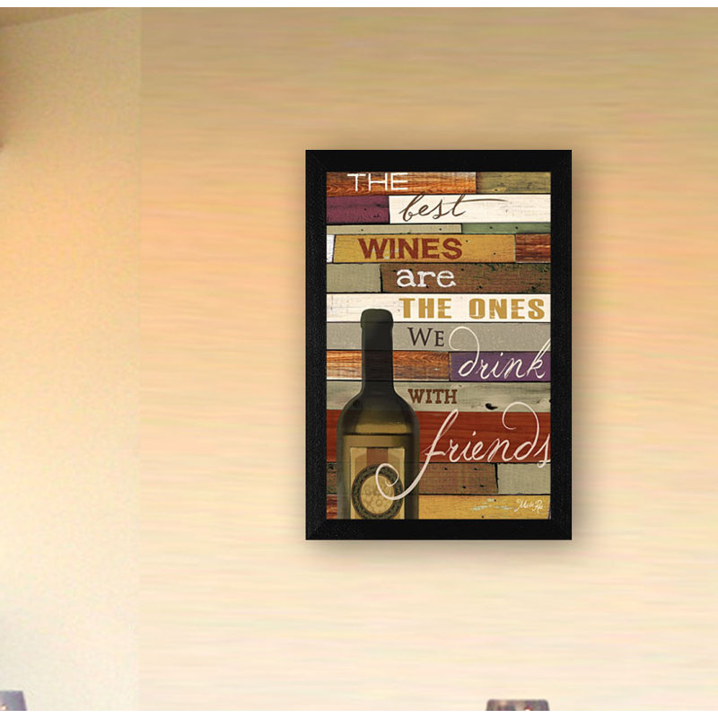 « the best wine », art textuel sur papier encadré