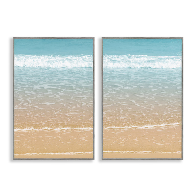 Vivid Calming Beach Views 2 PC, estampe numérique par Nataly White, Estampe numérique Farmhouse, H 24 po x l 16 po