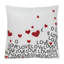 Coussin décoratif Saint-Valentin Lots Of Love 17 po x 17 po - blanc et rouge