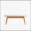 Table basse en bois massif naturel avec tablette de rangement, parfaite pour le bureau personnel et facile à assembler, 44 cm-475650766