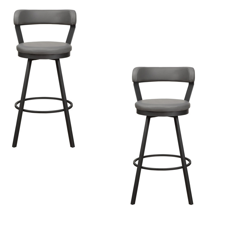 Tabouret de bar et de comptoir Hardouin, Gris, Bar haut (siège d'une hauteur de 30,25 po)