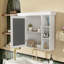Armoire de rangement murale blanche 35 po x 28 po avec porte miroir