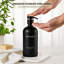 Ensemble de distributeur de savon de cuisine en verre avec plateau en céramique, distributeur de savon à main et à vaisselle 16,9 floz pour décoration de cuisine et de salle de bain, accessoires de cuisine blancs et noirs (bouteilles et bouteilles)-1295563836