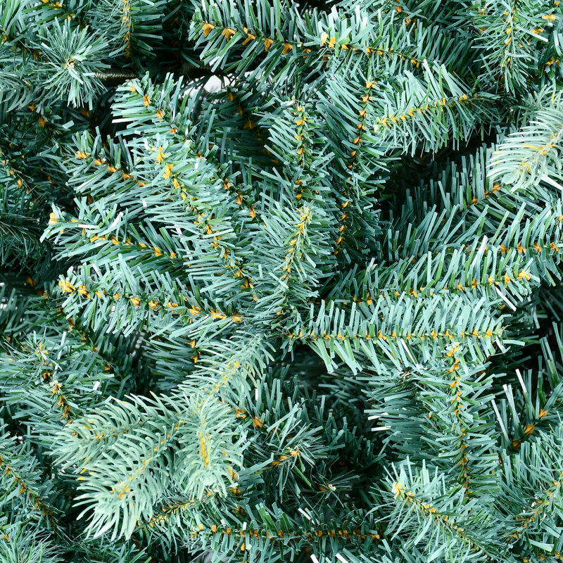  Arbre de Noël non éclairé en épinette bleue PE / PVC, branches à ouverture automatique et support en métal, H 6 pi