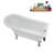 58" Streamlin Clawfoot Tub,Tray,Drain, Clawfeet-101628925-102219862
