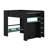 Full Size Wood Bunk Bed With Height-Adjustable Desk,Wardrobe And RGB Light-118155888