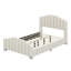 Upholstered Wooden Bed Frame With Vertical Channel Tufted Headboard & Footboard-110330435-110330436