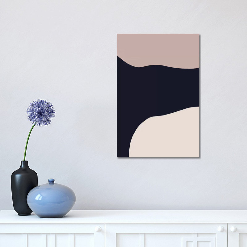 Navy Rose Abstract III by Leah Straatsma - Print on Canvas, Wrapped Canvas, 45.72cm H x 30.48cm W x 1.91cm D