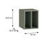 Chadwic Modern minimalistic inset unit for cupboard, 2 compartments, organising unit, engineered wood, 30 cm W x 36.9 cm H x 34.8 cm D-124889474