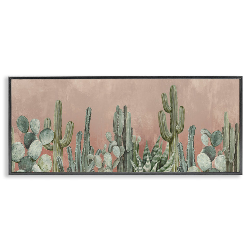 «Spines In The Sun», estampe numérique, design par Luna Mavis, H 10 po x l 24 po, Giclée encadrée noir minuit