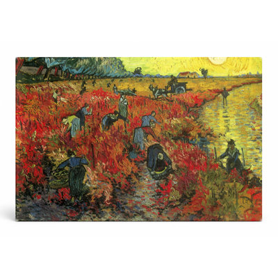 The Red Vineyard (1888) — Landscape Canvas Wall Art