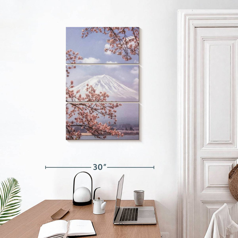 Alvord Mt. Fuji dans les cerisiers en fleurs, H 32 po x l 20 po