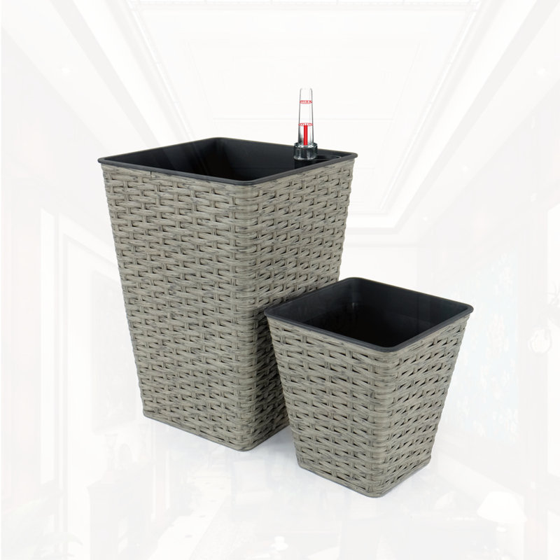 Ensemble de 2 pots à fleurs, Gris