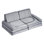 Canapé modulaire pour enfants, canapé modulaire pour tout-petits avec accoudoirs, éponge 28D et velours court, canapé convertible modulaire pour enfants, combinaison créative pour la salle de jeux, la chambre à coucher, le salon, le gris