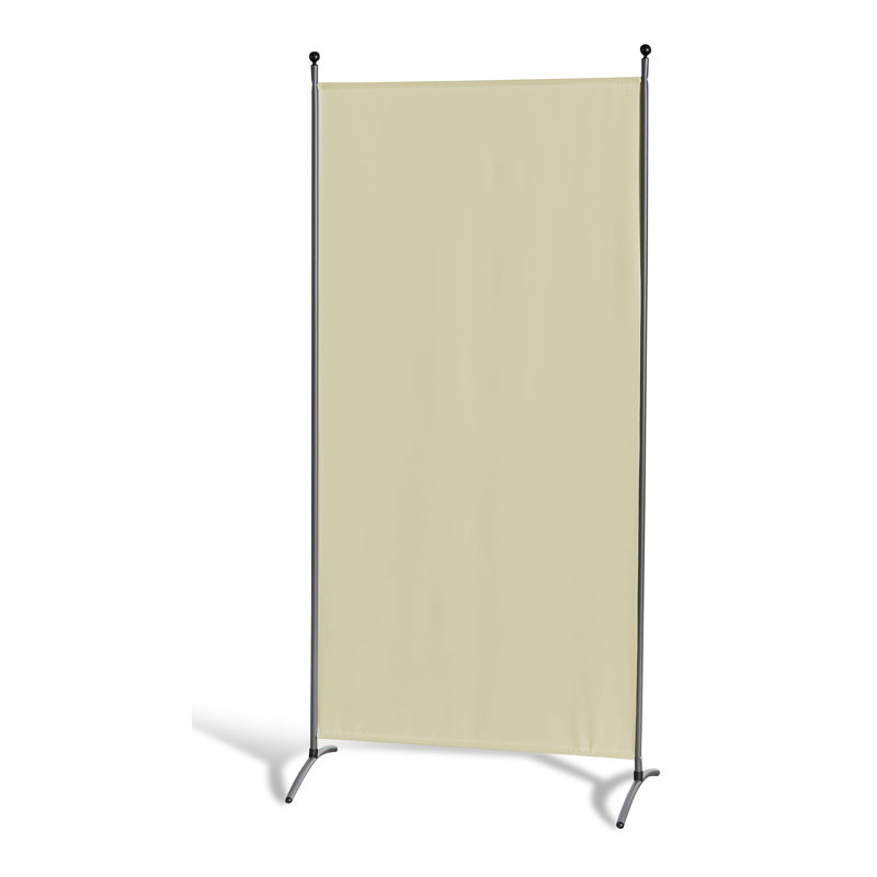 Aarlo 180cm H Folding Room Divider, Beige, 180cm H x 85cm W x 4cm D