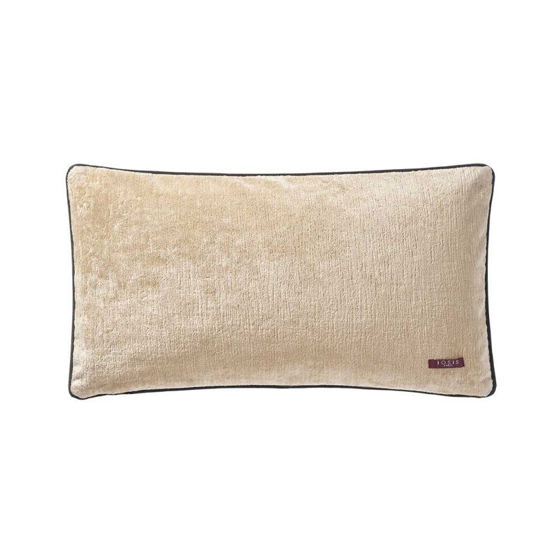 Boromee Velvet Pillow Cover & Insert, Ivory, Rectangle 13"H x 22"W