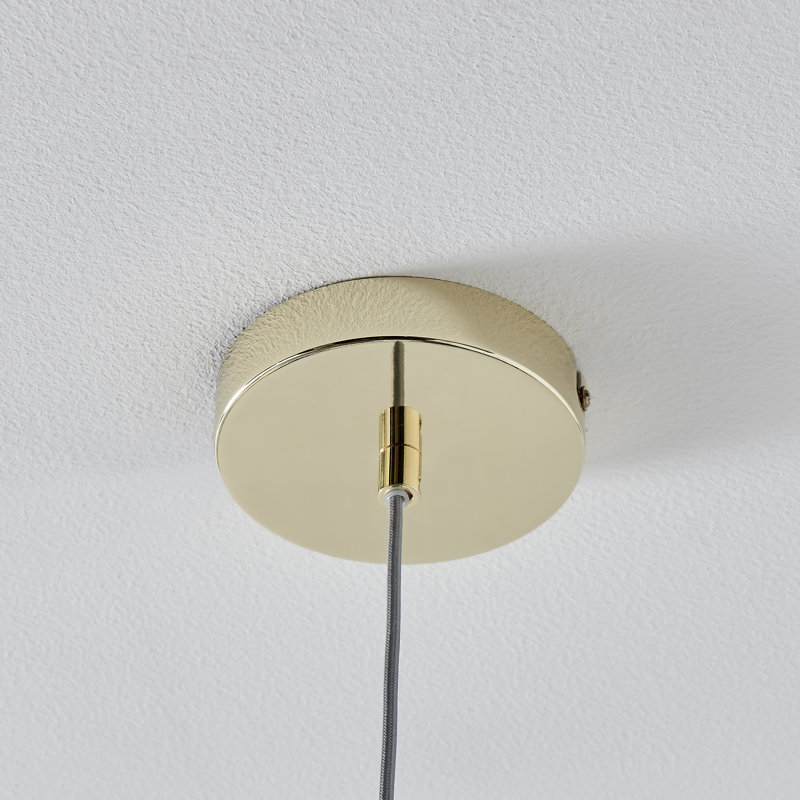 Anjelyna Frosted Globe Pendant Light - Classy Drop light, Gold Accents, Modern Design