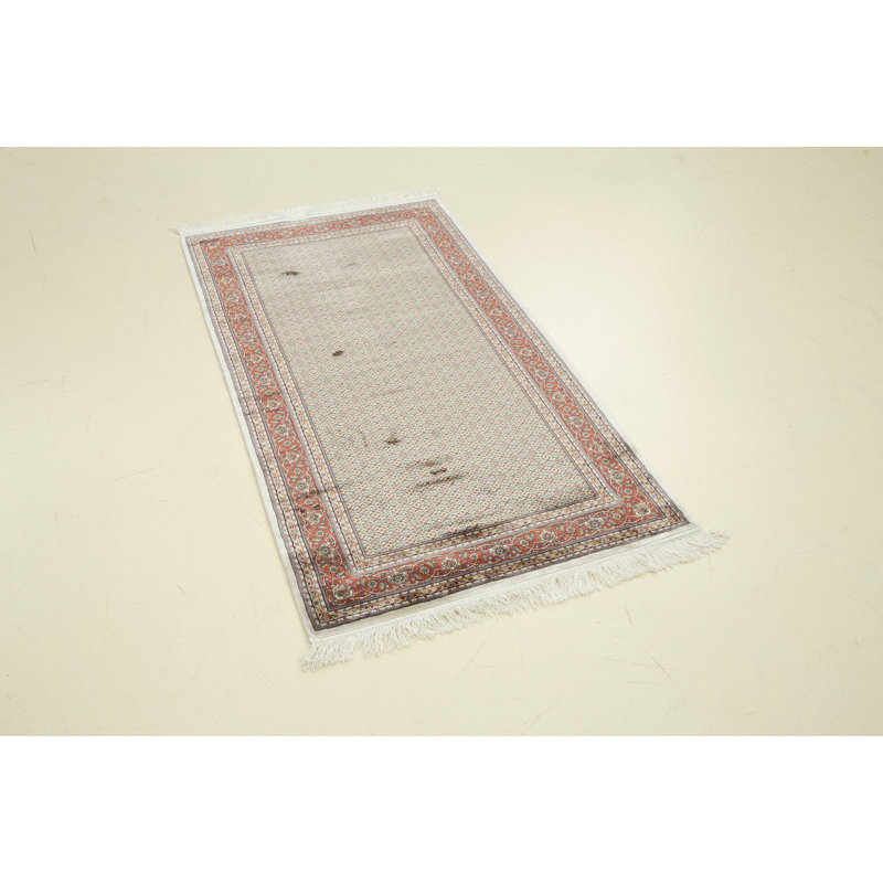 Tapis traditionnel touffeté à la main 2 pi 7 po x 4 pi 11 po