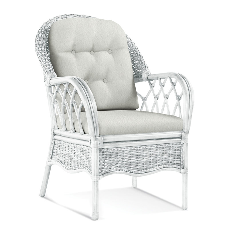 Everglade Upholstered Arm Chair, Gray Sugar Performance; 0863-84, Frost White