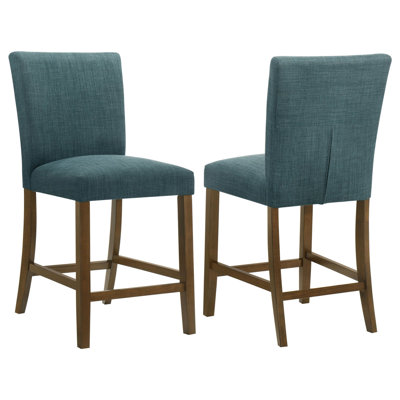Ensemble de 2 chaises de comptoir bleu / brun Flynn