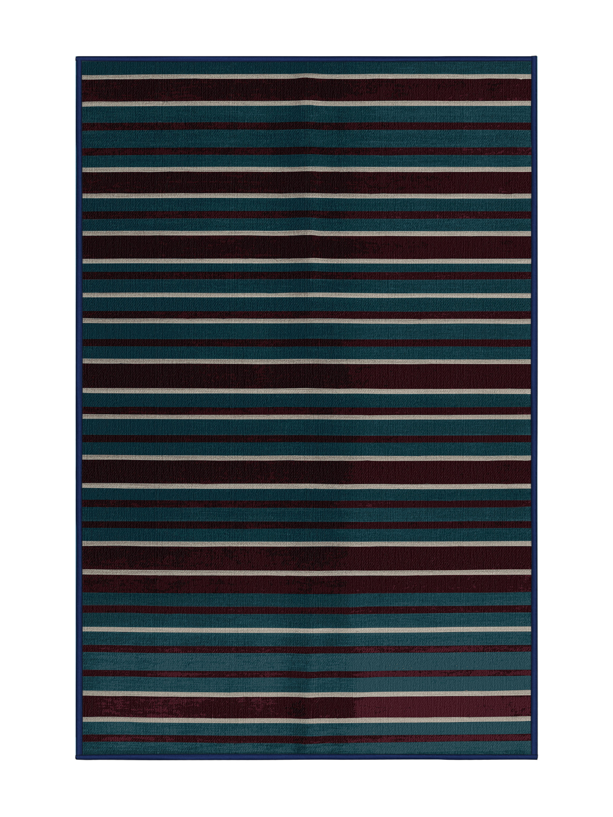 Hokku Designs Machine Washable Horizontal Stripes Gray Area Rug | Wayfair
