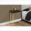 Table basse en métal brun en forme de C en métal doré avec tiroir de rangement pour le salon, la chambre à coucher Fonctionnel-1250269978-1250269977