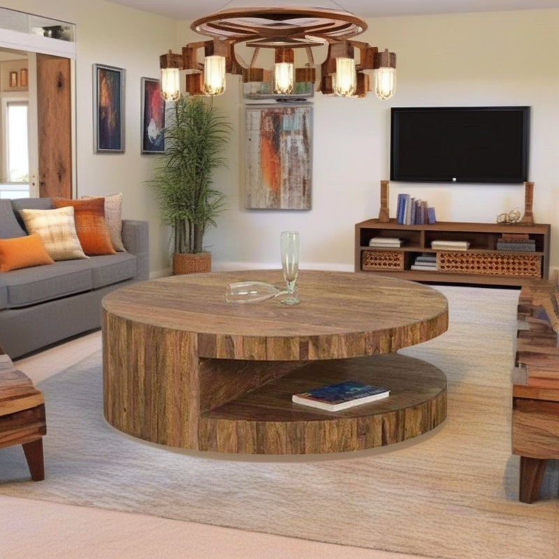 Table basse Vintage American, H 31,5 po x l 31,5 po x P 15,74 po