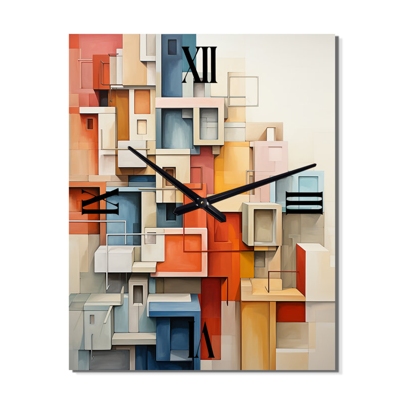 Constructivism Construit Horizons III - Horloges murales abstraites, Petit