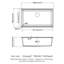 Évier de cuisine en quartz blanc 33 x 19 po - poste de travail robuste avec inclusions supplémentaires-121599795