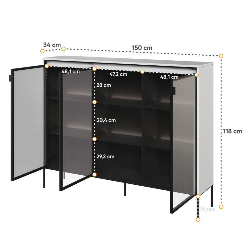 Amerion Console, White/Black