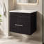 Ensemble de meuble-lavabo flottant Story avec lavabo, un tiroir Wengue