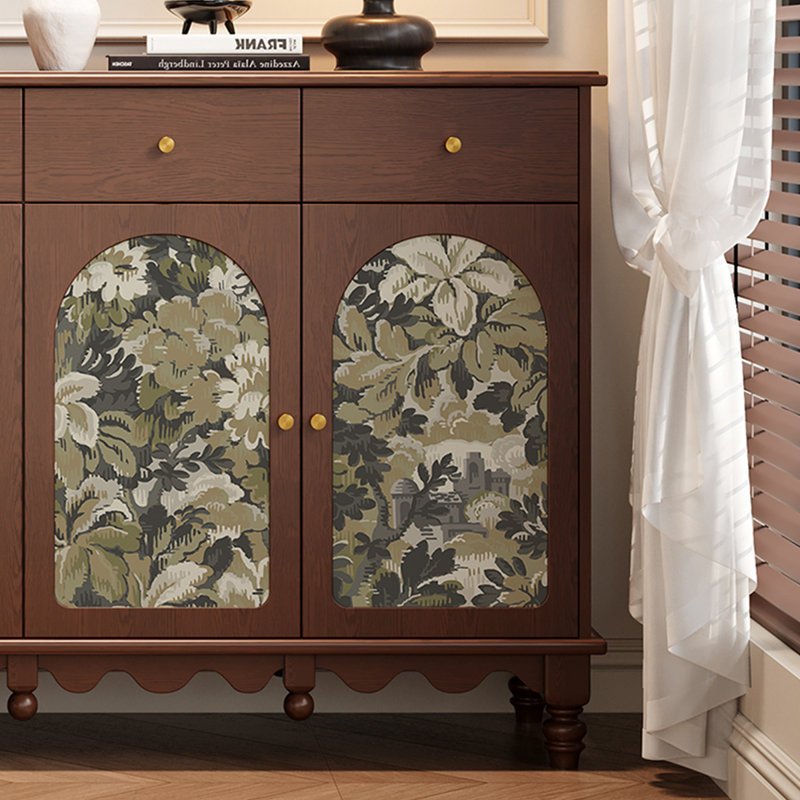Armoire d'entrée en bois massif avec tiroirs