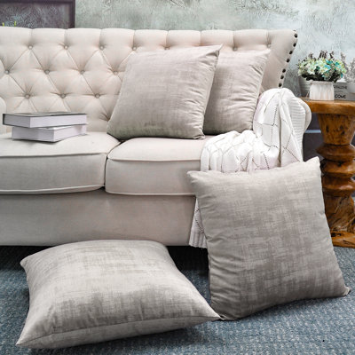 Textured Velvet Throw Pillow Cover