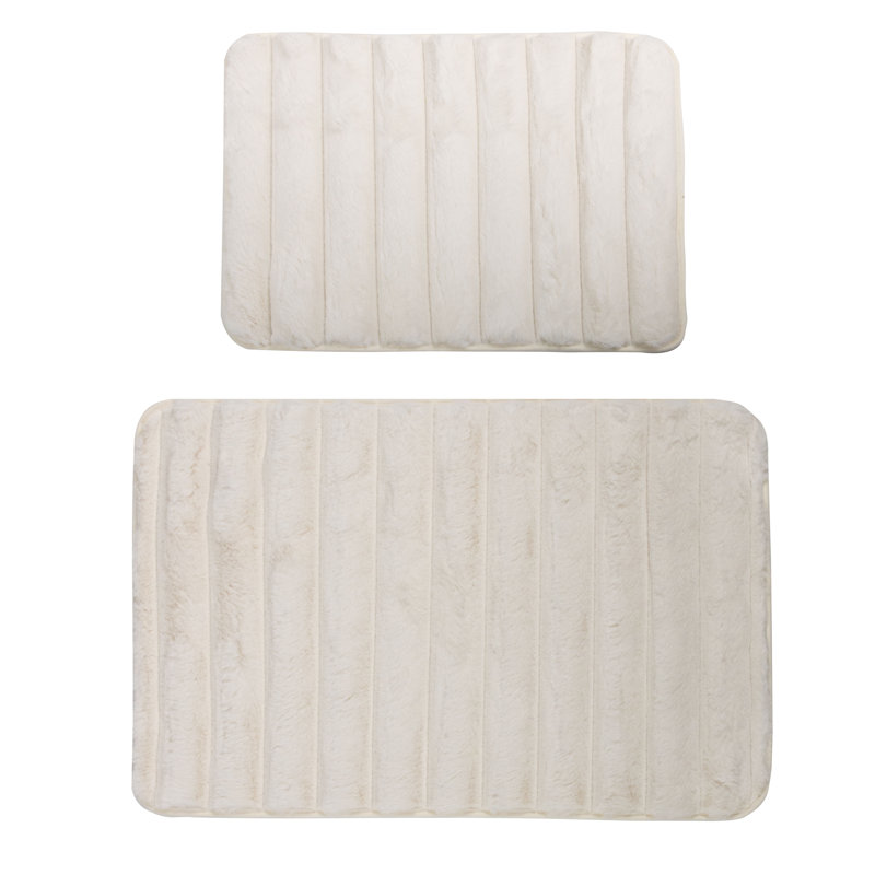 Tapis pour salle de bain Desrosier, Blanc
