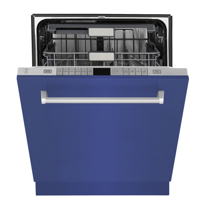 24" Monument Series 3rd Rack Top Touch Control Dishwasher with Stainless Steel Tub, Blue Matte