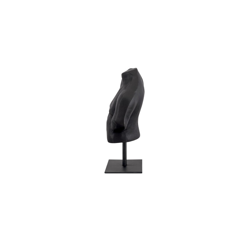 Victor Cast Alumiinum Sculpture Aged Black, Black