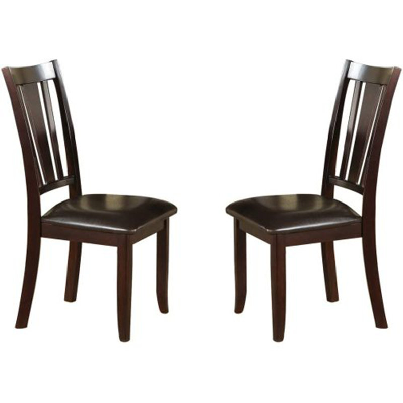 Ensemble de 2 chaises d'appoint simples et contemporaines en cuir synthétique