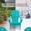 Chaise Adirondack en plastique / résine avec repose-pieds Baughn-541925573