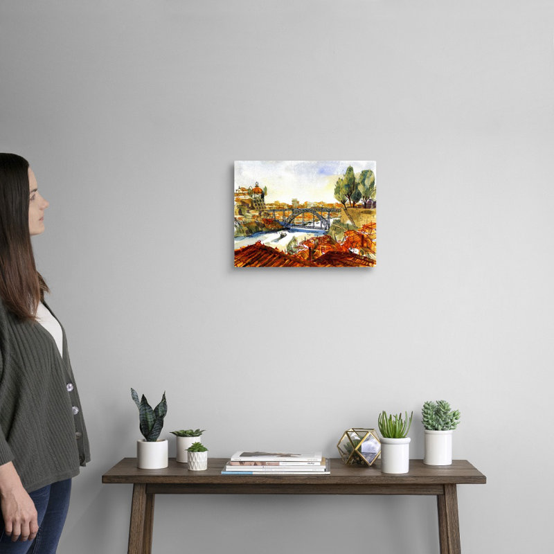 Reproduction d’art sur toile, "ponte Luis I Bridge Porto, Portugal" par Eleanor Doughty-reproduction d’art sur toile
