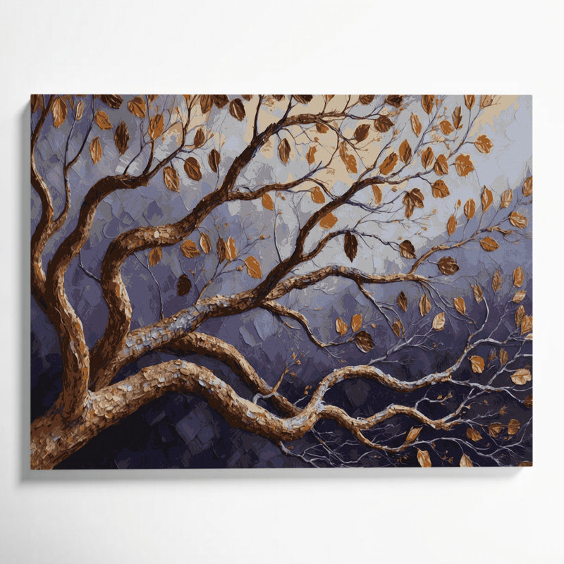 Art mural sur toile Botanical Pecan Branches, H 8 po x l 10 po
