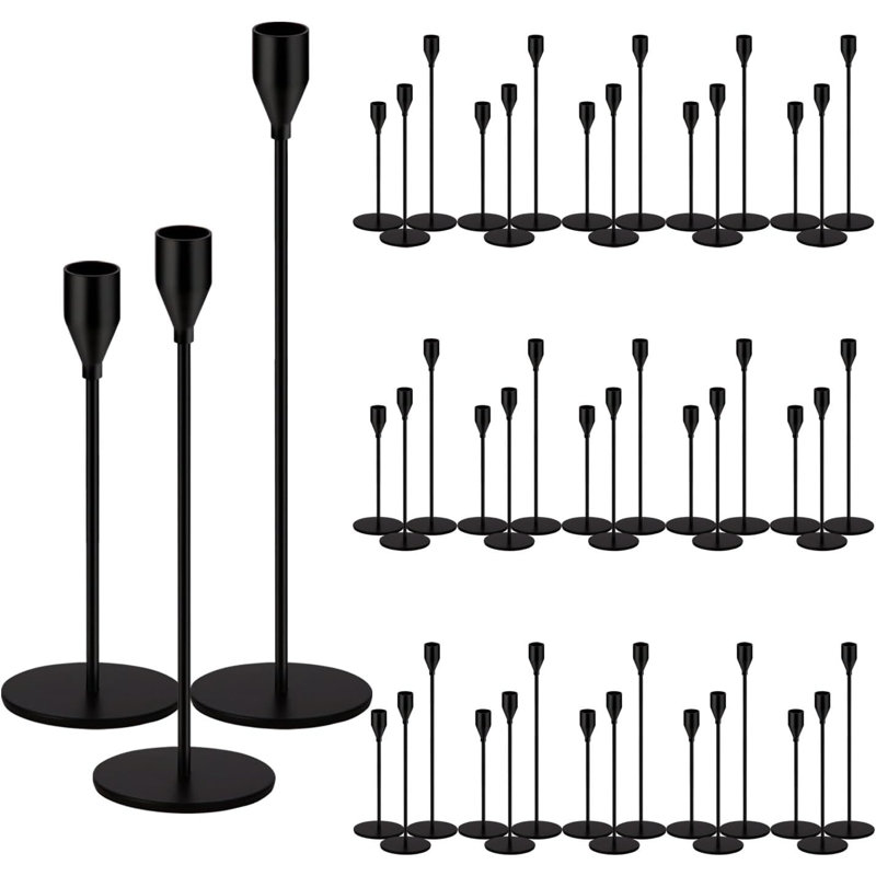 Paquet de 48 porte-bougies effilés en métal