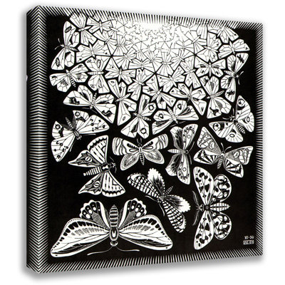 «Butterflies» par M.C.Escher, toile tendue avec châssis